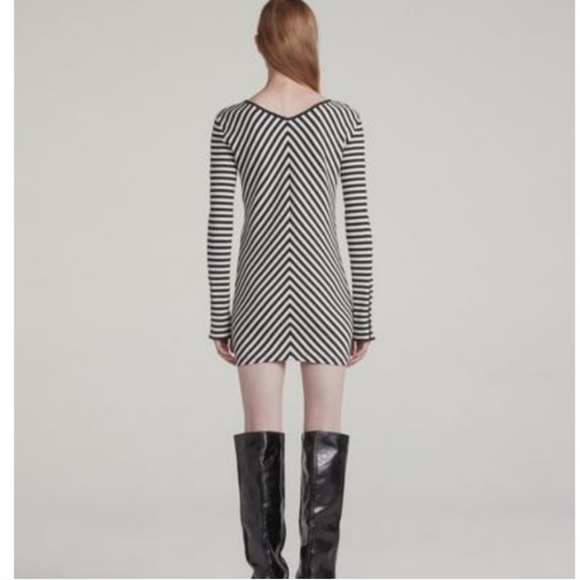 rag & bone striped black white rib knit dress - Picture 6 of 12